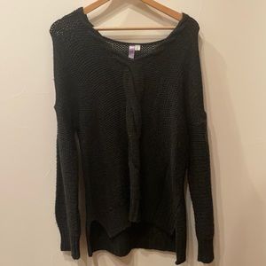 Black slouchy knitted sweater